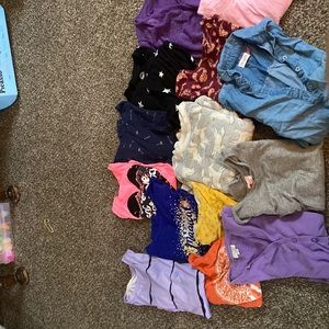 Lot of girls 7/8 long sleeve tops